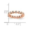 thumbnail image 4 of 14k Rose Gold Polished Size 4.5 Bezel-set 1/2 carat Diamond Complete Eternity Band, 4 of 5