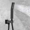 thumbnail image 2 of Wall Mount Tub and Shower Faucet Set with 12 in Square Rain Shower Head Matte Black (Valve Included), 2 of 8