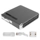 thumbnail image 1 of Estuche para 20 cigarrillos normales, recargable por USB, con encendedor para hombres y mujeres, regalo ideal para fumadores, trefilado negro, 1 of 15