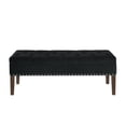 thumbnail image 5 of 48" Tufted Bench with Storage in Soft Velvet Espresso Sturdy Construction Stylish Seating with Internal Storage, 5 of 7