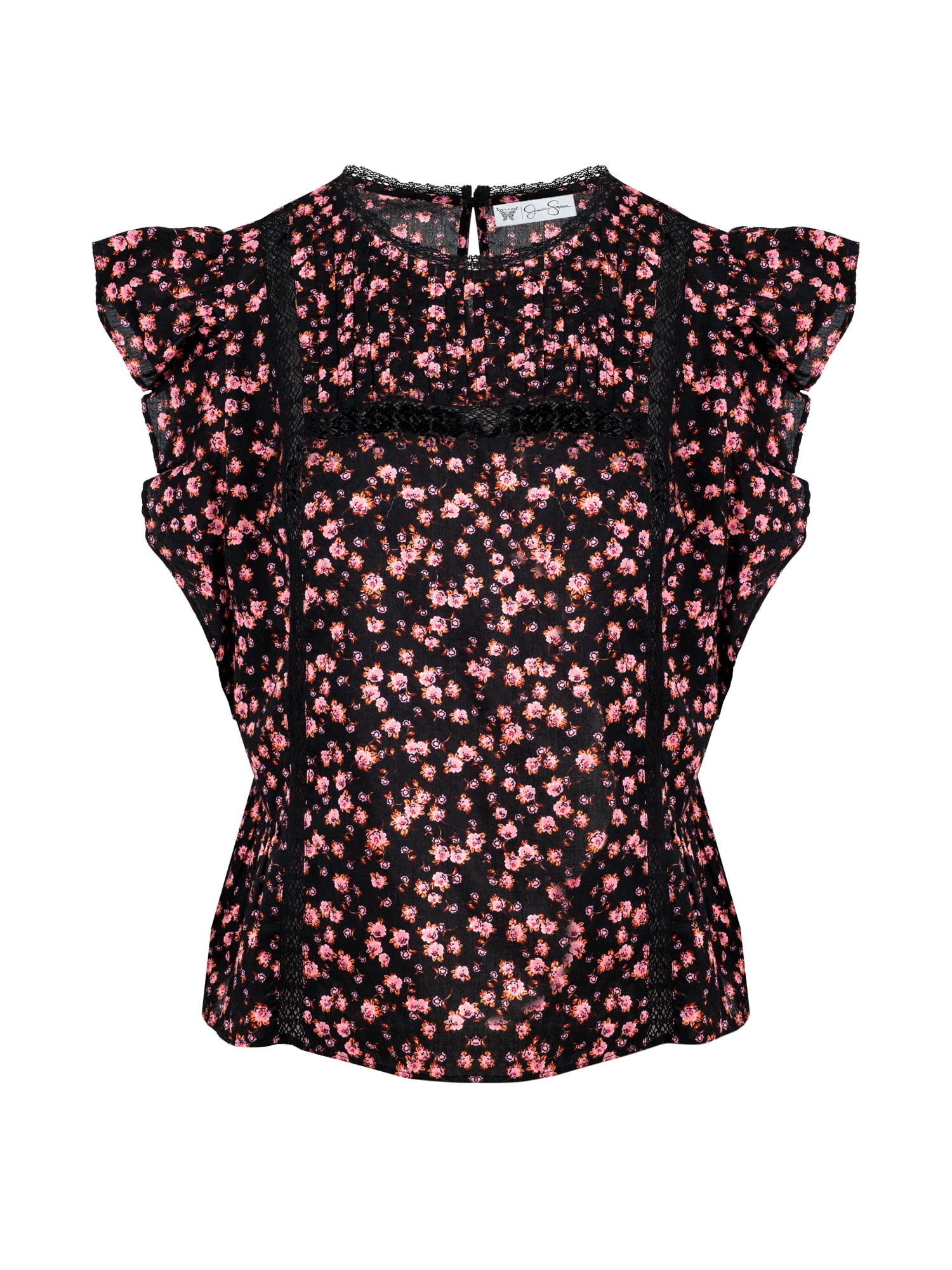 Jessica Simpson Women’s Bowie Cotton Blouse with Ruffle Sleeves, Sizes XS-XL