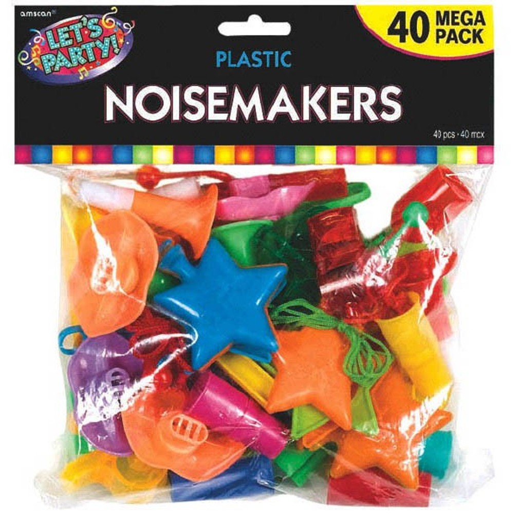 Noisemakers Mega Pack 40 New Years Eve Party Clapper Horns Whistles