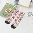thumbnail image 7 of Rateoe Red Food Pattern Quarter Crew Socks,Toe Seamed Ankle Socks,Cotton Cushioned Breathable Athletic Crew Sports Socks, 7 of 7