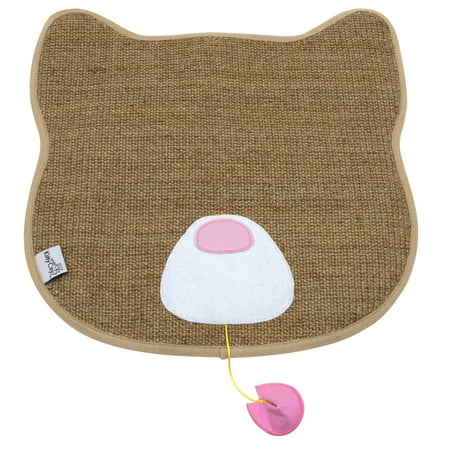 UPC: 0876173003632 | Kitty City Crazy Premium Heavy Duty Catnip Sisal Scratch Pad Natural Cat Training Scratch Play Pad Large