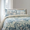 thumbnail image 3 of LCM Home Fashions, Inc. Kelly Classic Blue Paisley Printed Quilt Set Full - Queen 3 Piece, 3 of 5