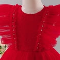 thumbnail image 5 of Makaor Flower Girl Dress Toddler Girls Ruffle Ruched Birthday Party Dresses Mesh Cap Sleeve Formal Dresses Empire Waist Ball Gown Dress, 5 of 8