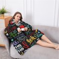 thumbnail image 5 of Oversized Wearable Blanket Hoodie,I Love My Dogs Art Sherpa Blanket Hoodie with Super Pockets,Super Warm Fuzzy Pullover for Women & Men, 5 of 6