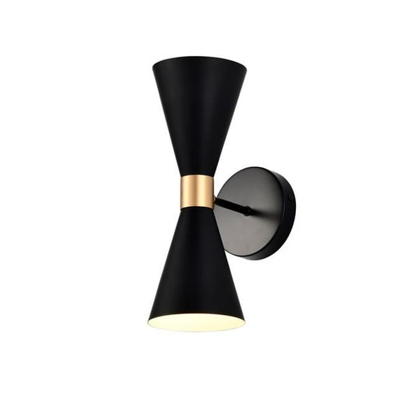 Warehouse of Tiffany MB119-1MB 5 in. Smithy 1-Light Indoor Wall Sconce with Light Kit, Matte Black