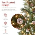 thumbnail image 2 of Best Choice Products 7.5ft Pre-Lit Partially Flocked Pencil Christmas Tree w/ 350 Lights, Pine Cones, Foldable Stand, 2 of 7