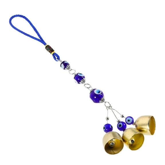 MLINS Evil Eye Wind Chime Amulet Feng Shui Turkish Eye Car Hanging Bell Ornament Decoration