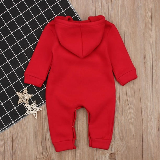 Mamelucos de invierno gruesos de lana con capucha de alce para ninos y ninas de Navidad para bebes 6 12M Tmvgtek Para estrenar Walmart en linea