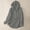 Gray, variant on Womens Tops Summer Hooded Black Cocoon Button Up Outerwear Jackets Casual Long Sleeve Regular Outerwear Jackets Summer Tops for Women,L