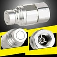 thumbnail image 3 of 1/2Inch NPT Hydraulic Coupler Skid Steer Flat Face Quick Connect Couplings with 2PCS Dust Cap, 3 of 9