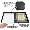 thumbnail image 6 of Americanflat 8.5x11 Diploma Frame Storage Quick Change Frames Holds Documents Collection Tabletop - Black, 6 of 8