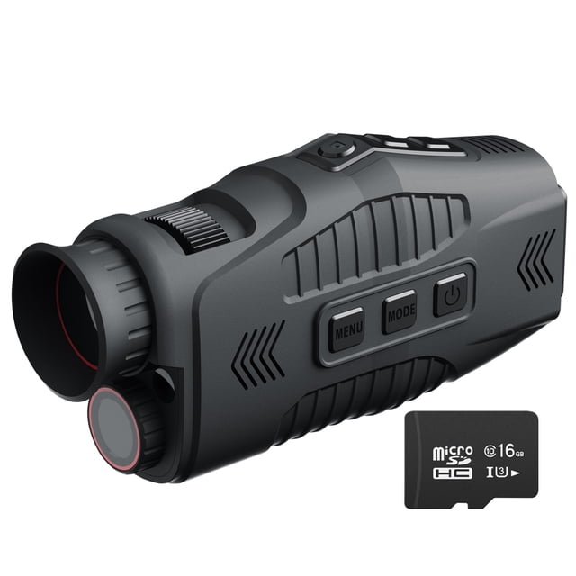yeacher 1080P Portable Monocular Infrared Night-Visions Device Day Night Use Photo Video Taking 5X Digital Zoom 300M Full Dark Viewing Distance for Outdoor Hunt Boating Journey