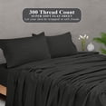 thumbnail image 6 of Royale Linens 300 Thread Count 100% Long Staple Combed Cotton Flat Sheet - Super Soft - Top Sheets - Full Flat Sheet Sold Separately - Breathable, Cool & Crisp Percale Sheets Only (Full, Black), 6 of 10