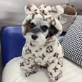 thumbnail image 4 of Dog Clothes Small Dog Autumn Winter Coat  Leopard Print Fur and Fleece Thermals Puppy Apparels Warm Dog´s Sweater Cute Products (A,S), 4 of 7