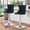 Black-silver, variant on Swivel Bar Stools Set of 2,Adjustable Barstools with Back Velvet Tufted Counter Stools Modern Upholstered Bar Chairs with Nailhead for Kitchen Island Restaurant Pub Counter
