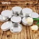 thumbnail image 2 of Muyoka Frascos de lata vacíos, mini latas de metal con tapa de rosca, recipientes redondos de muestra de cosméticos con tapas para bálsamo labial, cosméticos, dulces, joyas, té, manualidades (100 ml, Muyoka Hogar, 2 of 7