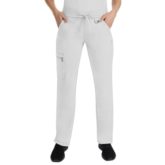Healing Hands Purple Label Scrub Pants for Women Drawstring with 6 Pockets White M