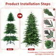 thumbnail image 2 of 5FT Full Christmas Tree with 1488 PVC+PE Tips, Hinged Branches & Metal Stand, 2 of 19