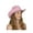 Light Pink, variant on Top Headwear Glitter Sequin Trim Cowboy Hat, Hot Pink