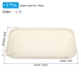 thumbnail image 2 of Bandeja de Plástico para Servir Comida Rápida Unique Bargains 12.2 x 8.9 Rectangular Reutilizable Paquete de 3, 2 of 6