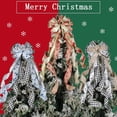 thumbnail image 5 of Lazo para la parte superior del árbol de Navidad, 4 piezas de lazos decorativos para la puerta de la corona del árbol de Navidad, decoración del hogar, interior y exterior, 5 of 5