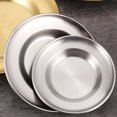 thumbnail image 2 of Assiette de Service pour Aliments Assiette à Dessert Barbecue Plateau Pratique de Rangement Alimentaire en Acier Inoxydable, 2 of 9