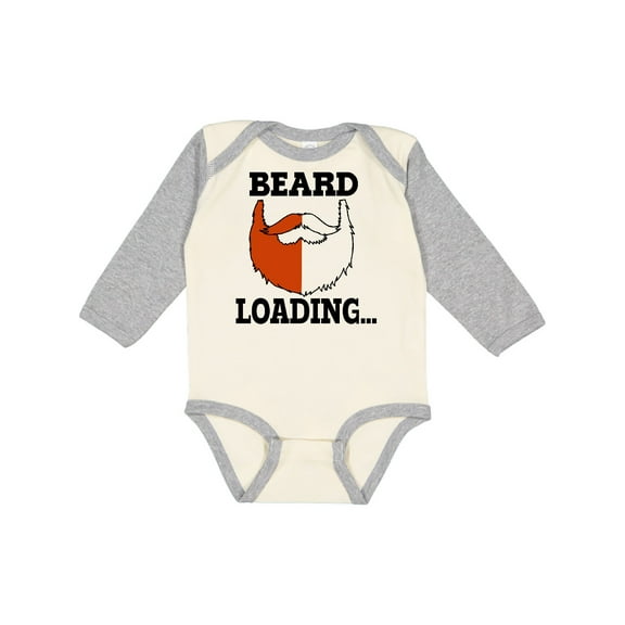 Inktastic Red Beard is Loading Boys Long Sleeve Baby Bodysuit