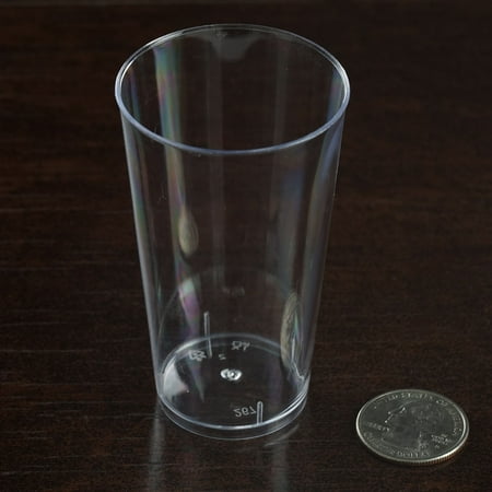 Tall Cut Glass - BalsaCircle 12 pcs 3 oz Clear Plastic Tall Round Glasses - Disposable Wedding Party Catering Tableware