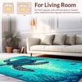 thumbnail image 2 of ODIKA 4'x6' Machine Washable Non-Slip Area Rug, Whimsical Nature Theme High Traffic Rug, Blue, 32060, 2 of 7