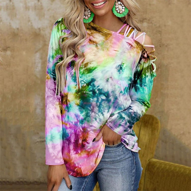 long sleeve tie dye shirts walmart