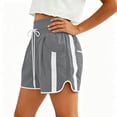 thumbnail image 3 of cocolona Womens Summer Casual Athletic Shorts Elastic Waist Drawstring Workout Gym Running Shorts with Pockets, 3 of 5
