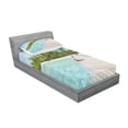thumbnail image 3 of Ambesonne Tropical Fitted Sheet & Pillow Sham Set, Maldives Island Beach, Queen, Fern Green Turquoise, 3 of 3