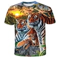 thumbnail image 2 of 2022 Hot Sale Tiger Children's 3D Printing Short Sleeve T-Shirt Summer O Neck Short Sleeve Fashion Casual Top Oversized T-Shirt8T Gong Bohan LED, 2 of 2