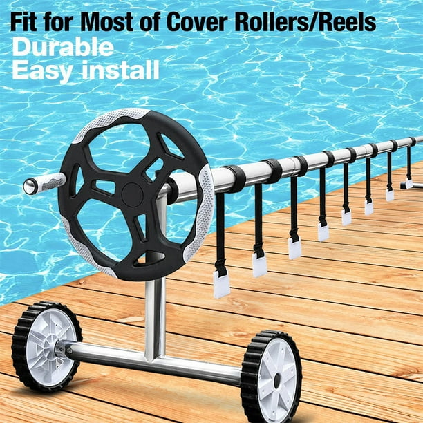 U Style Swimming Pool Cover Reel Set Storage Spool Pool Solar Cover Roller Attachment Strap Clip Kit Other 178*2.5cm