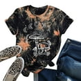 thumbnail image 4 of T Shirts For Women Casual Tie Dye Printing Short Sleeve Tops Blouse Round Neck Casual Tunic Shirts Tshirts, 4 of 4