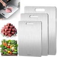 thumbnail image 7 of Titanium Cutting Board,small size Double Sided Antibacterial Food Grade Board, Non-Porous & Odor Resistant, Easy Clean Kitchen Board, Professional Kitchen（SU304), 7 of 7