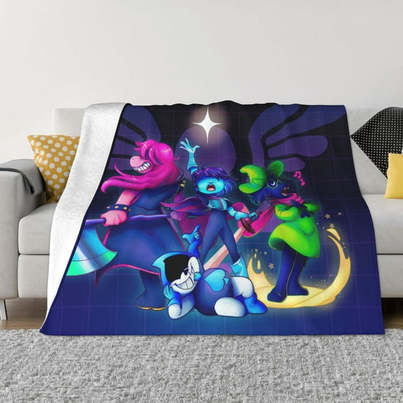 Deltarune Soft Micro Fleece Blanket Throw Lightweight Flannel Blankets for Bed Couch Sofa