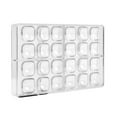 thumbnail image 5 of Greyas CM 3898 Louis Amado Clear Polycarbonate Chocolate Mold Candy Mould with 24 Square-Dome Cavities 36mm x 36mm x 15.9mm High, 5 of 6