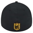 thumbnail image 4 of Men's New Era  Black Pittsburgh Steelers Stripes 39THIRTY Flex Hat, 4 of 5