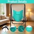 thumbnail image 4 of G TALECO GEAR Hammock Chair with Stand, Hammock Swing Chair, Rustproof Hanging Chair for Indoor and Outdoor Use in Patio, Yard, Garden, Aqua, 4 of 8