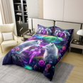 thumbnail image 2 of Erosebridal Housse de Couette Boho Loup 100 % Coton Taille Grand, Ensembles de Literie Florale Attrape-Rêves Taille Grand, Décor Animal Sauvage, Réversible (Sans Couette), 2 of 6
