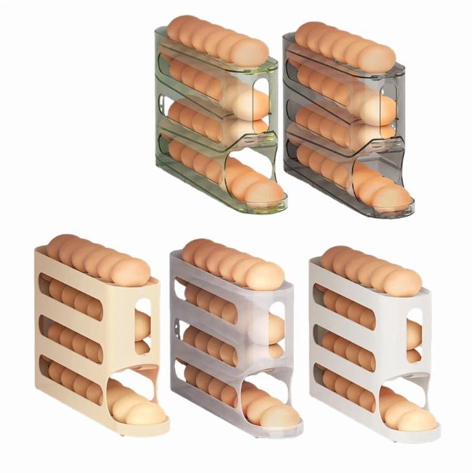 ANXPTIME 4 Tiers Eggs Holder For Refrigerator Prevents Overcrowding Saves Space