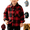 Red, variant on YOUYEDIAN Plaid Shirts for Boys Long Sleeve Button Down Shirts Casual Collared Cotton Tops