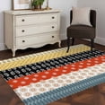 thumbnail image 3 of Modern Bohemian Area Rugs 4'x6', Washable Small Throw Rugs for Office Bathroom, Colorful Minimalist Abstract Paisley Boho Indoor Outdoor Rug Non-Slip Low Pile Carpet Runner Reversible Floor Mats, 3 of 8