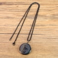 thumbnail image 5 of COAI Religious Jewelry Saint Michael Defeating Satan Obsidian Stone Pendant Necklace, 5 of 5