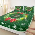 thumbnail image 3 of jejeloiu Merry Christmas Bell Twin Sheet Sets,Red Bowtie Bowknot Twin Fitted Sheet,White Snowflake Flat Sheet For Girls,Super Cozy Room Decoration,3-Piece, 3 of 7