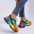 thumbnail image 5 of Willtoo Women's Comfortable Fashion Colorful Sneakers Wide Foot Sneakers Outdoor Running Workout Lace-up Platform Casual Shoes, 5 of 5